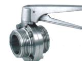 Threaded butterfly valve with multi-position handle